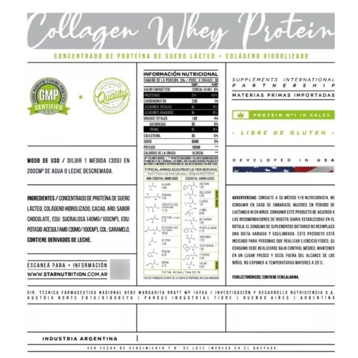 STAR NUTRITION COLLAGEN WHEY PROTEIN 2 LBS - Image 2