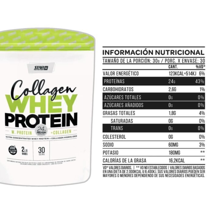 STAR NUTRITION COLLAGEN WHEY PROTEIN 2 LBS - Image 3