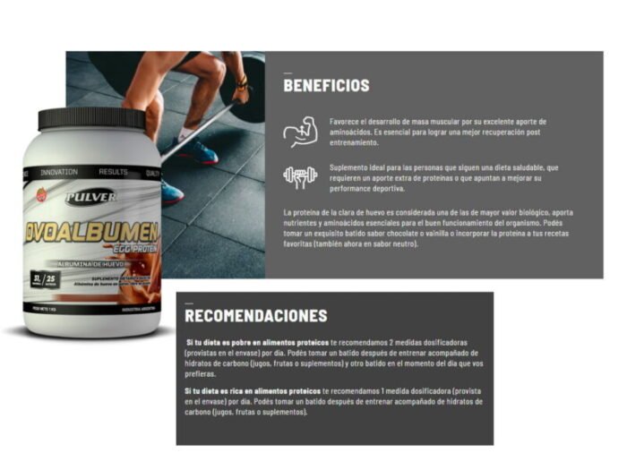 PULVER EGG OVOALBUMEN 1KG - CLARAS DE HUEVO - Image 2
